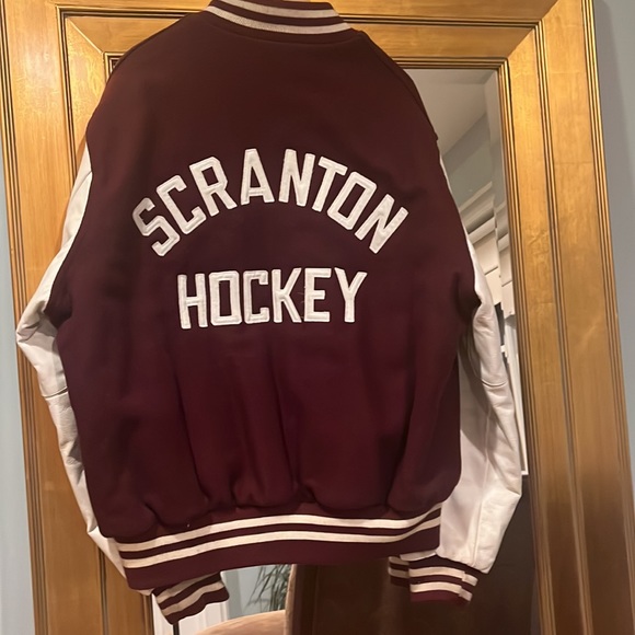Vintage SCRANTON HOCKEY Varsity Letterman Bomber Jacket-The Office - Picture 1 of 9